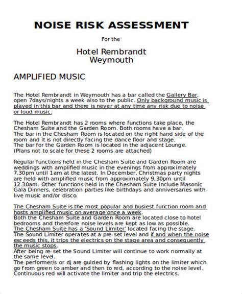 noise impact assessment template